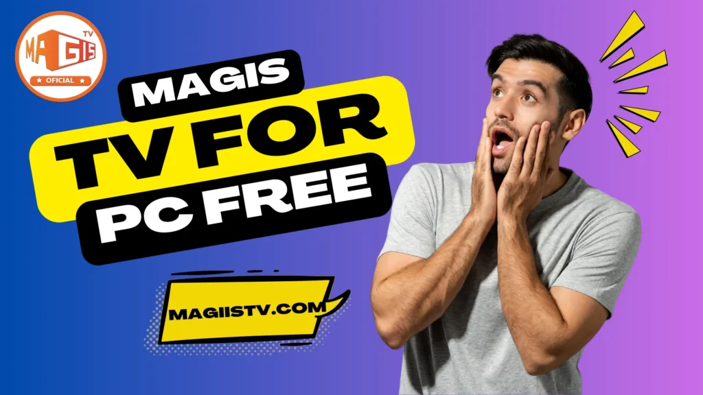 Hombre sorprendido por oferta gratuita de Magis TV para PC