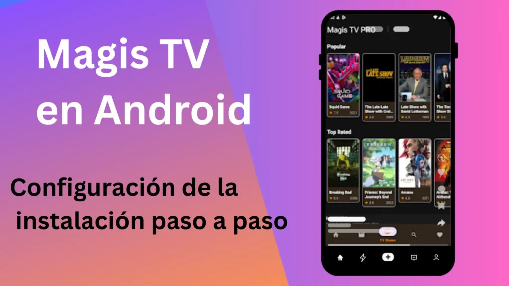 Magis TV APK 11 Guía de instalación de Magis TV para Android con vista previa de la interfaz de la aplicación