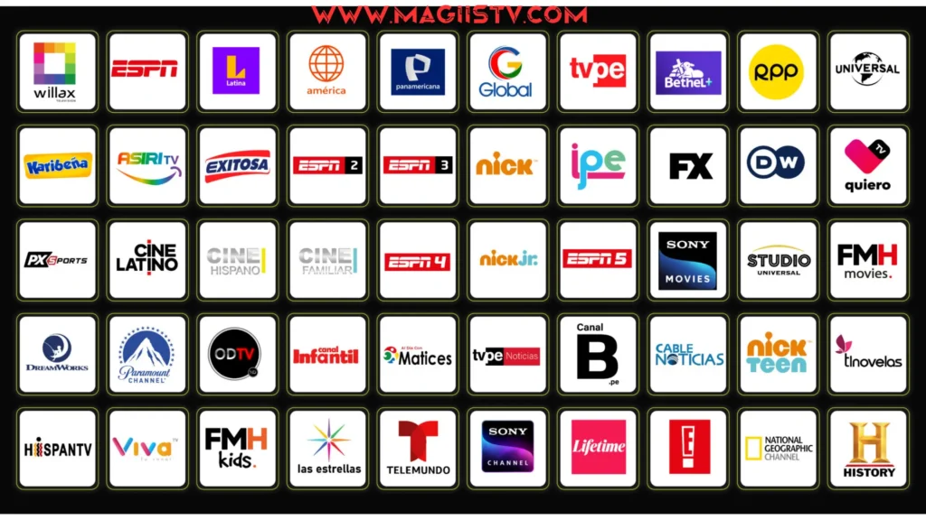 Lista de canales de Magis TV